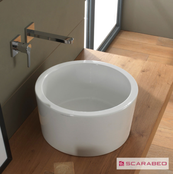 Νιπτήρας Πορσελάνης Bucket Φ42 h.22 Scarabeo White