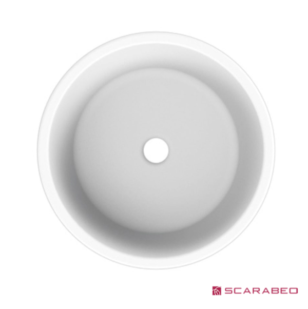 Νιπτήρας Πορσελάνης Bucket Φ42 h.22 Scarabeo White - Image 2