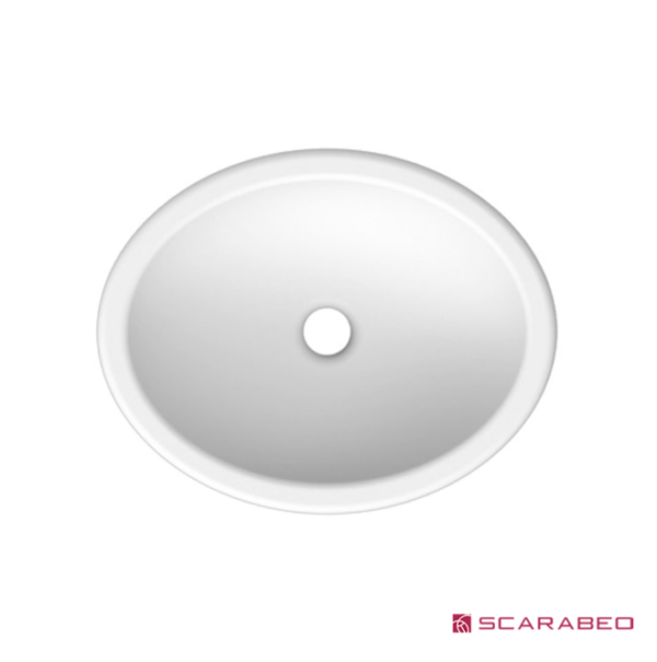 Νιπτήρας Πορσελάνης Planet 48x39 Scarabeo White - Image 2